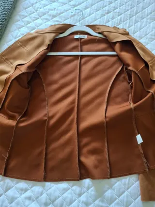 Blazer ante marrón estilo militar