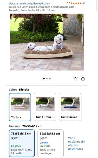 Letto per Cani Nuova 78x58cm