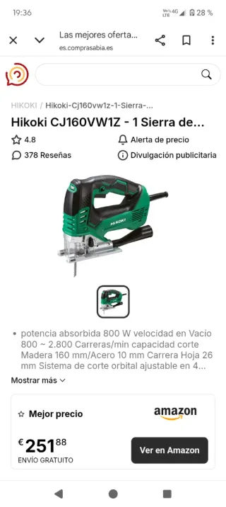 Martillo combinado HIKOKI DH28PCY2Z
