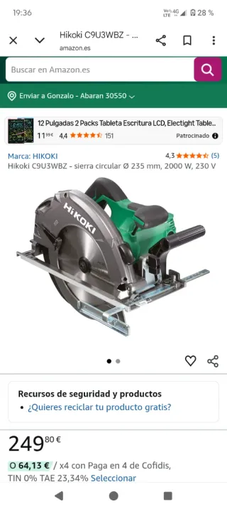 Martillo combinado HIKOKI DH28PCY2Z