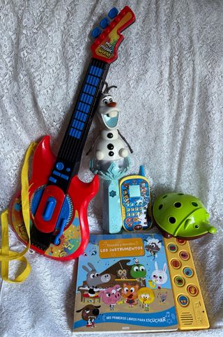 Lote Juguetes Musicales Guitarra, Teléfono, Libro