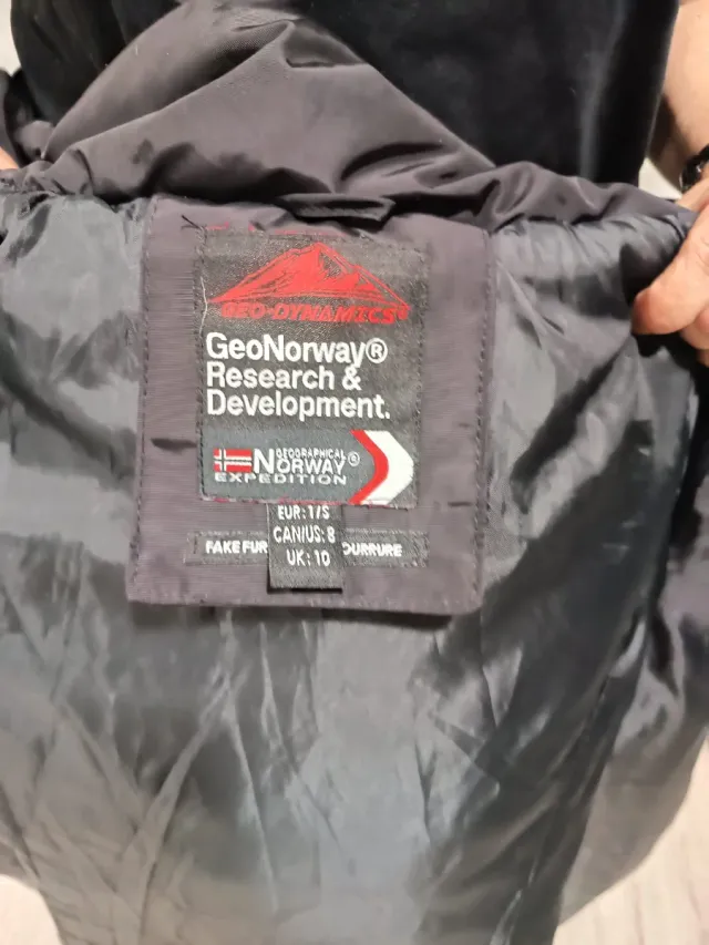 Abrigo Geographical Norway Negro Talla XS