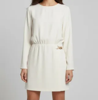 Vestido blanco manga larga