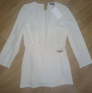 Vestido blanco manga larga