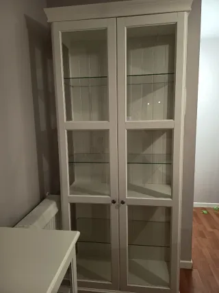Vitrina IKEA Blanca Cristal Madera