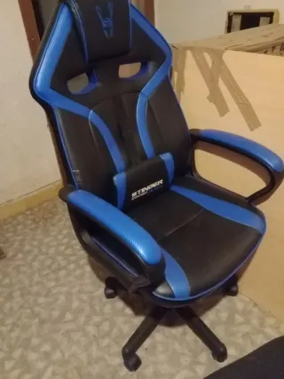 Silla Gamer Stinger Negra y Azul