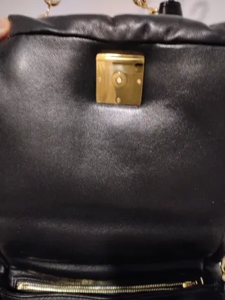 Bolso Loewe Goya Negro Piel Dorado