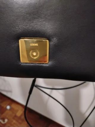 Bolso Loewe Goya Negro Piel Dorado