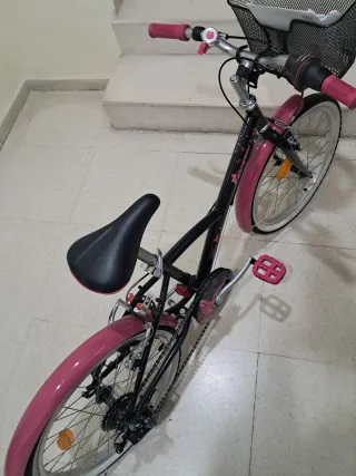 Bicicleta Niña Negra y Rosa