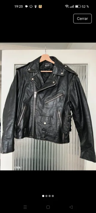 Chupa/chaqueta cuero T.L/M (medidas en texto)