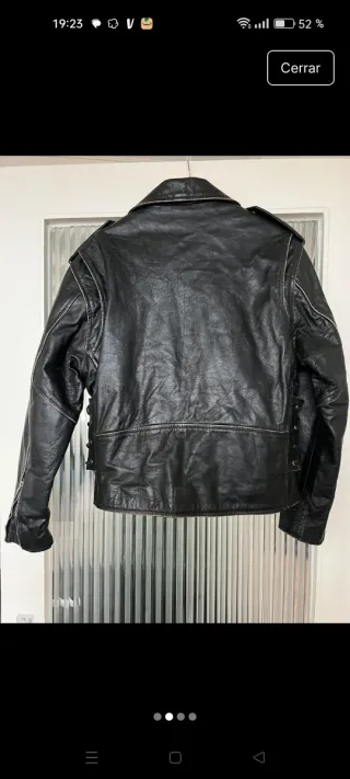Chupa/chaqueta cuero T.L/M (medidas en texto)