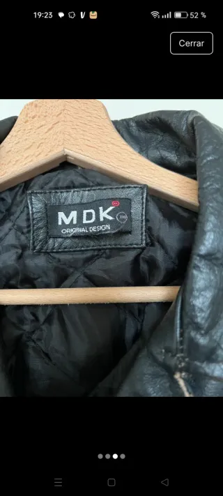 Chupa/chaqueta cuero T.L/M (medidas en texto)