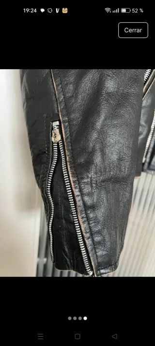 Chupa/chaqueta cuero T.L/M (medidas en texto)