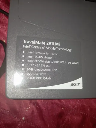 Portátil Acer Negro/Gris