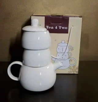 Teiera con tazze Pupazzo di Neve