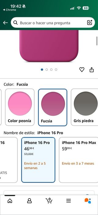 Funda Silicona iPhone 16 Pro Morado