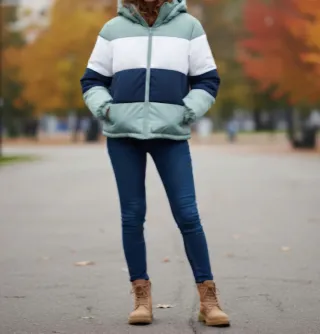Cazadora niña multicolor