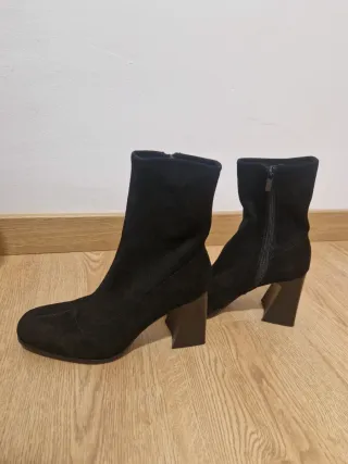 Botines tacón negros mujer