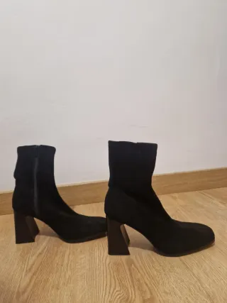 Botines tacón negros mujer