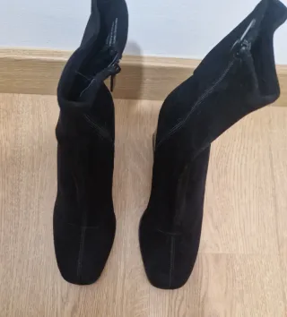 Botines tacón negros mujer