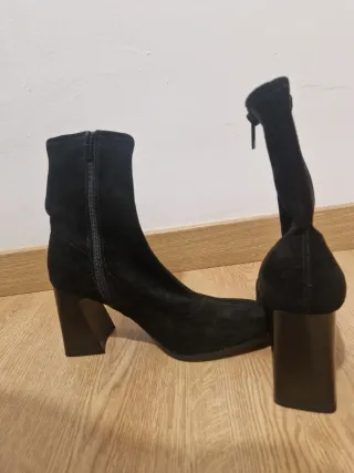Botines tacón negros mujer