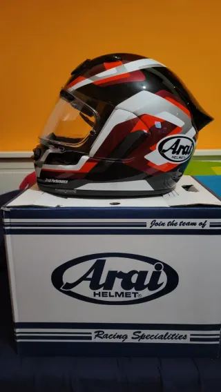 Casco Arai Quantic red snake talla S