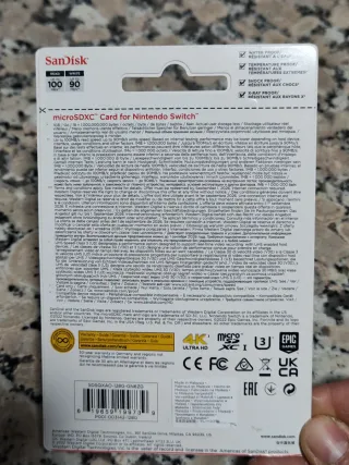 Tarjeta microSDXC SanDisk 128GB Nintendo Switch