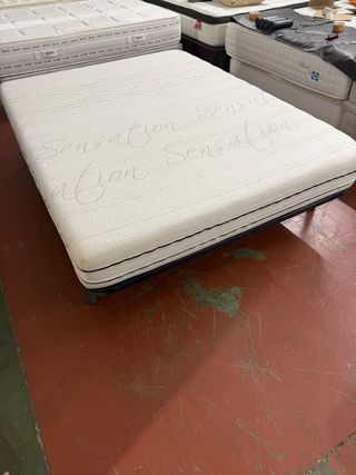 SOMIER Y COLCHON VISCO 150x200