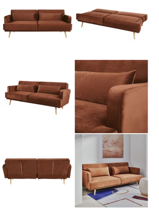 Sofá cama Maisons du Monde Elvis Marrón