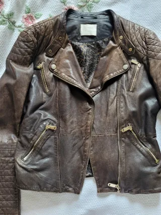 Giubbotto pelle donna Gas marrone