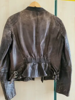 Giubbotto pelle donna Gas marrone