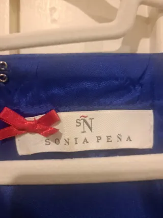 Vestido Chaqueta Sonia Peña azul talla 40 fiestas