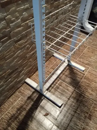 Estantería de Tienda Metálica Blanca