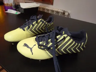 Zapatillas Puma Futbol Amarillas y Azules