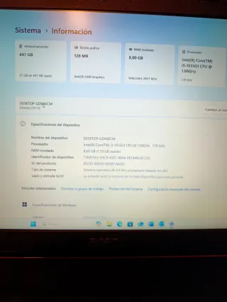 Portátil Acer Extensa 15 Windows 11