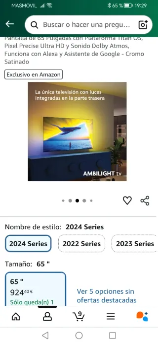 TV Philips 65 Ambilight