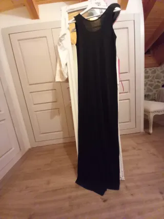 Vestido largo negro Massimo Dutti Talla S