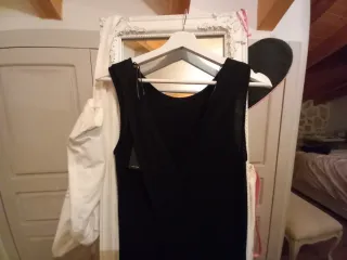 Vestido largo negro Massimo Dutti Talla S