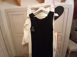 Vestido largo negro Massimo Dutti Talla S