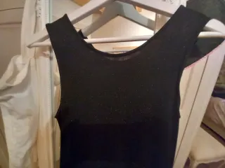 Vestido largo negro Massimo Dutti Talla S