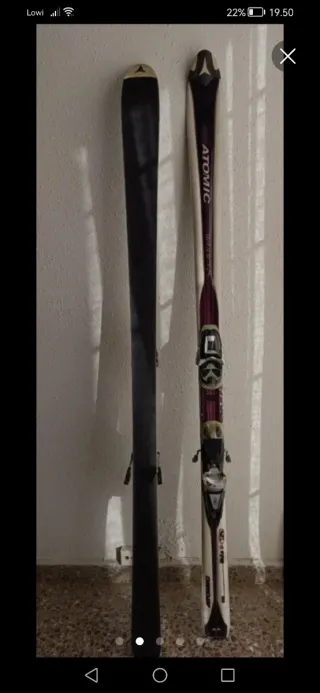 Botas y esquíes Salomon y Atòmic.