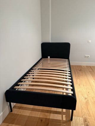 Cama individual 90cm negra