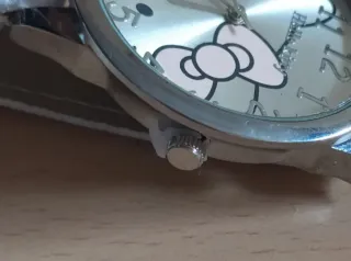Reloj Hello Kitty Blanco y Plateado