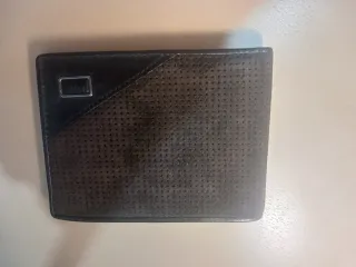Cartera de hombre piel negra y marrón