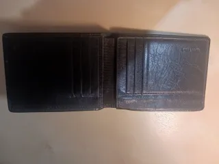 Cartera de hombre piel negra y marrón