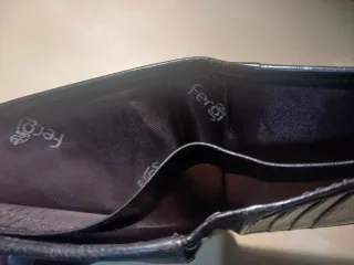 Cartera de hombre piel negra y marrón