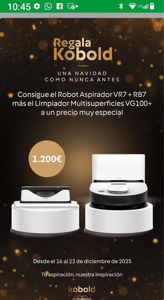 Aspiradora Kobold VR7 + RB7 + VG100+