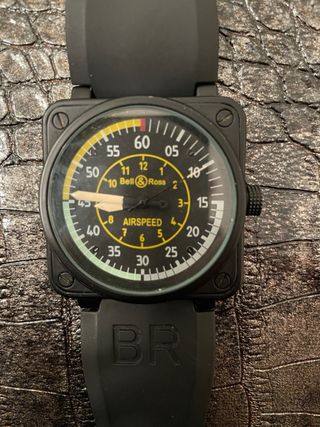 Reloj de acero  automatic Aviación Negro/Amarillo