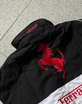 Chaqueta BMW Petronas F1 Azul Blanca Bordada Retro