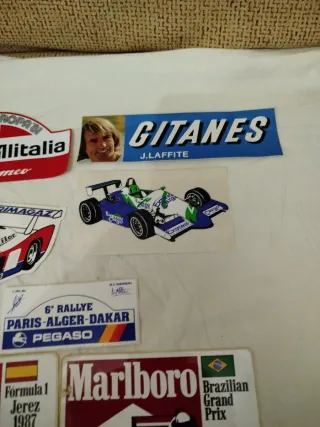 Lote Pegatinas Coches Rally y F1